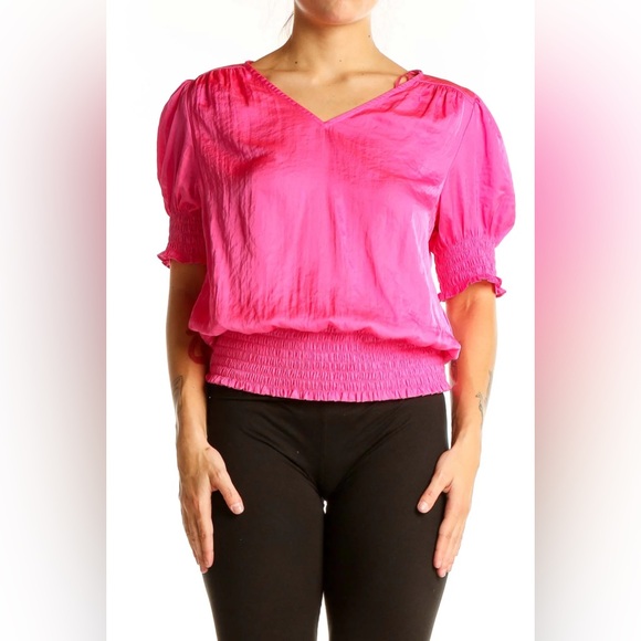 Philosophy Tops - Philosophy Pink V-Neck Blouse